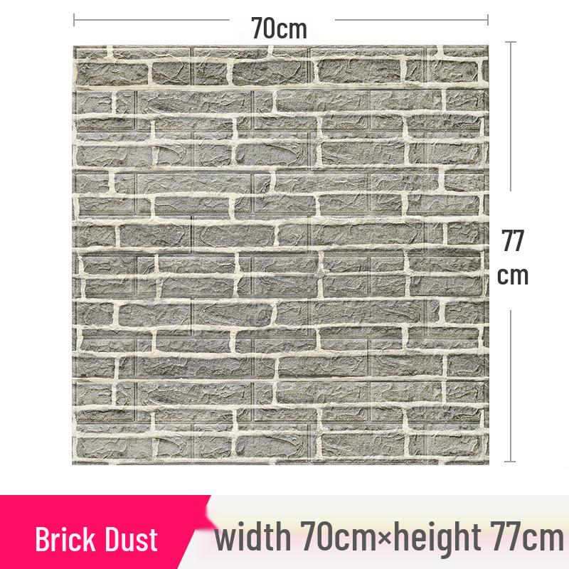 3D Foam Self-Adhesive Wall Stickers: Waterproof, Anti-Collision, Soft Pack Wallpaper for Bedroom Decoration