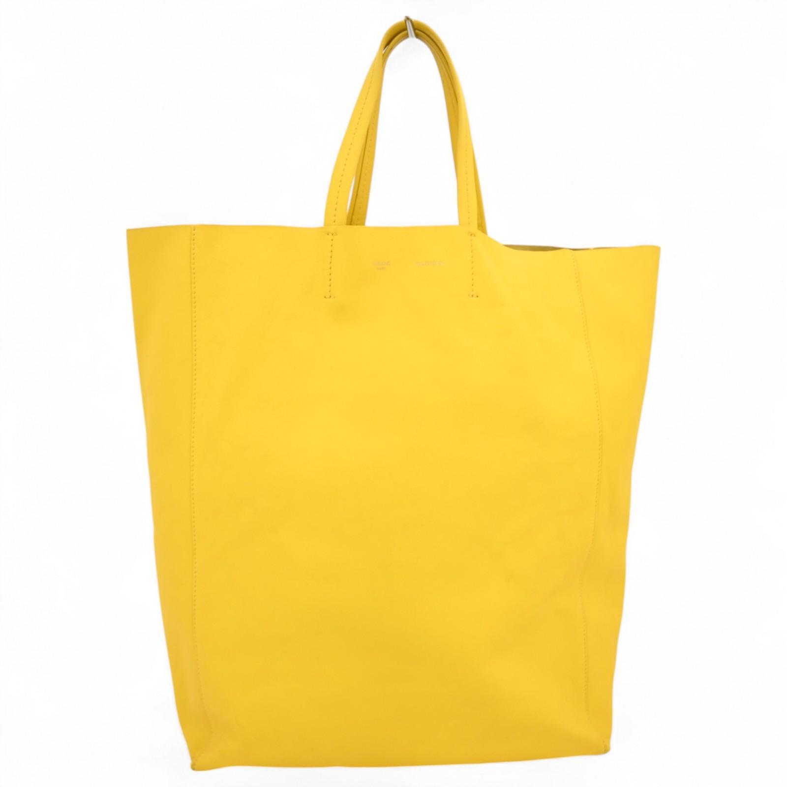 

Auth Celine Tote Bag Cabas Phantom Yellow ce3625bn