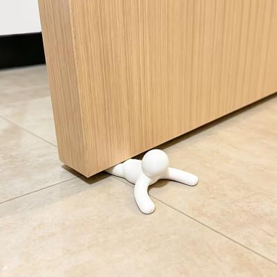 Yousheng 3D Printed Lying Man Doorstop, Decorative Door Stopper Wedge, Anti-slip No Drilling Doorstop for Carpet Tile Concrete Wooden