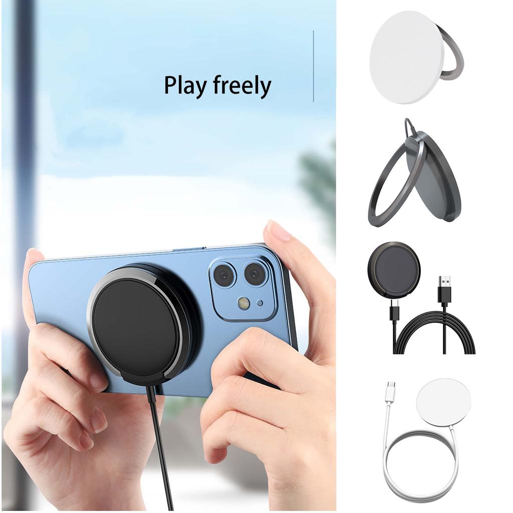 Wireless Charger With Vertical Magnetic Bracket 15W Wireless Magnetic Fast Charging