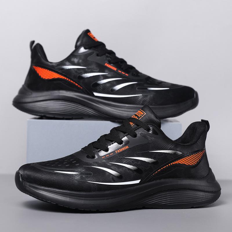 New Men's Shoes 2025 Spring Fashion Casual Soft-soled Lightweight Travel Shoes Trend Color Matching Simple Student Sports Shoes