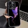 Phone Case for iPhone 17 Air 16E 15 16 Pro Max Beautiful Purple Butterfly Cover 14 Plus 13 12 Mini Soft Shell Silicone Fundas