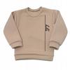 Children' Warm Tracksuit Set 116 Two-Piece With Print Beige