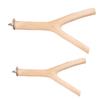 Parrot Perch Stand Y-Shaped Wood Birds Cage Parakeets Cockatiels Conures Macaws Finches