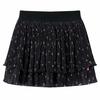 Children's Skirt with Layered Ruffle, Black, 104