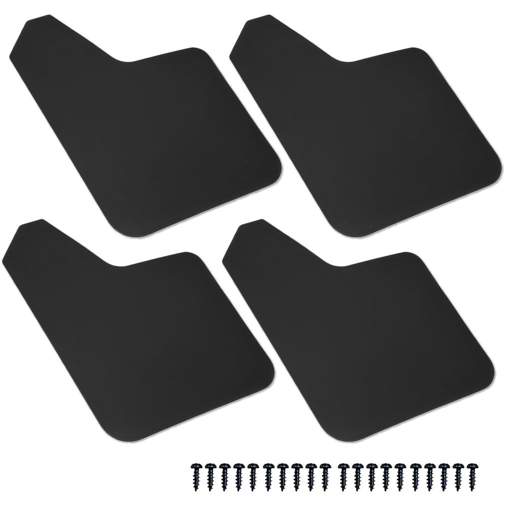 YESprime Mud Flaps, Mudguards, Splash Guards, Rally Fenders, Universal Fit for SUVs, Trucks, and Sedans, Black, Set of 4