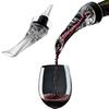 2pcs Professional Wine Decanter Transparent Bottle Mouth Dispenser Wine Aerator Pourer  Dining Table