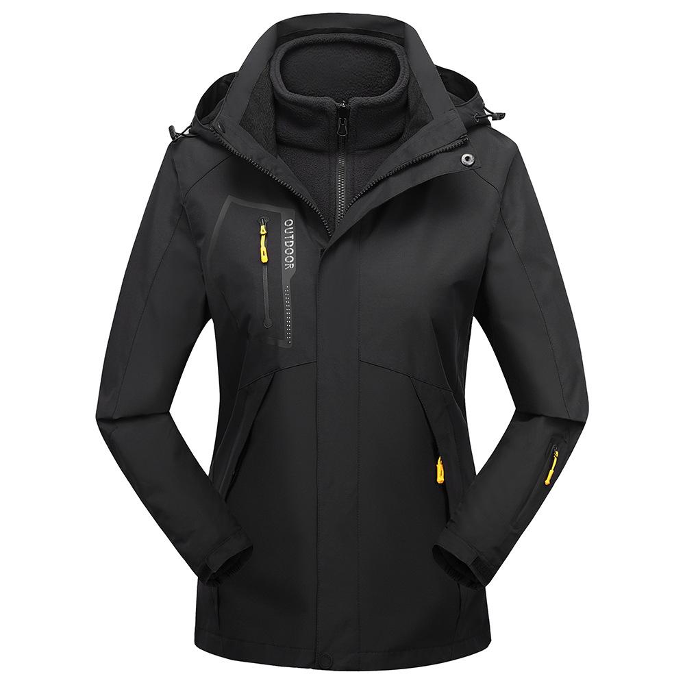 

Осенне-зимняя женская куртка для улицы, куртка «три в одном», съемная, двухкомпонентная, для альпинизма M