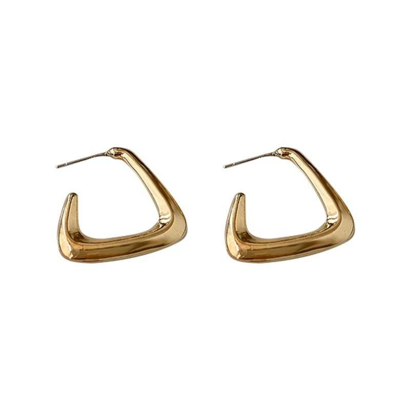 Simple Temperament Irregular Metal Earrings 111 Silver Needle Light Luxury Design High-end Earrings Earrings