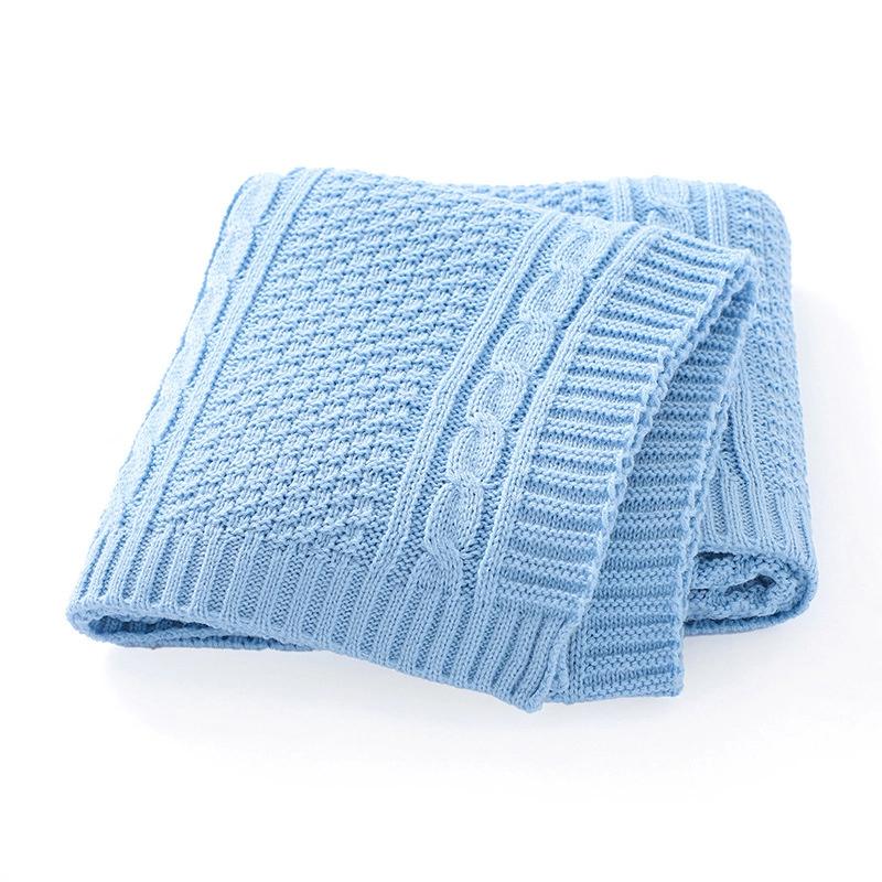 Vintage Cable Knit Christening Blanket 100 Acrylic All Season Soft Unisex Baby Blanket for Baby Solid Color Travel Home Nursery