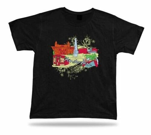 Amsterdam City Building Vector T-Shirt Stylish Modern Design Gift Apparel L