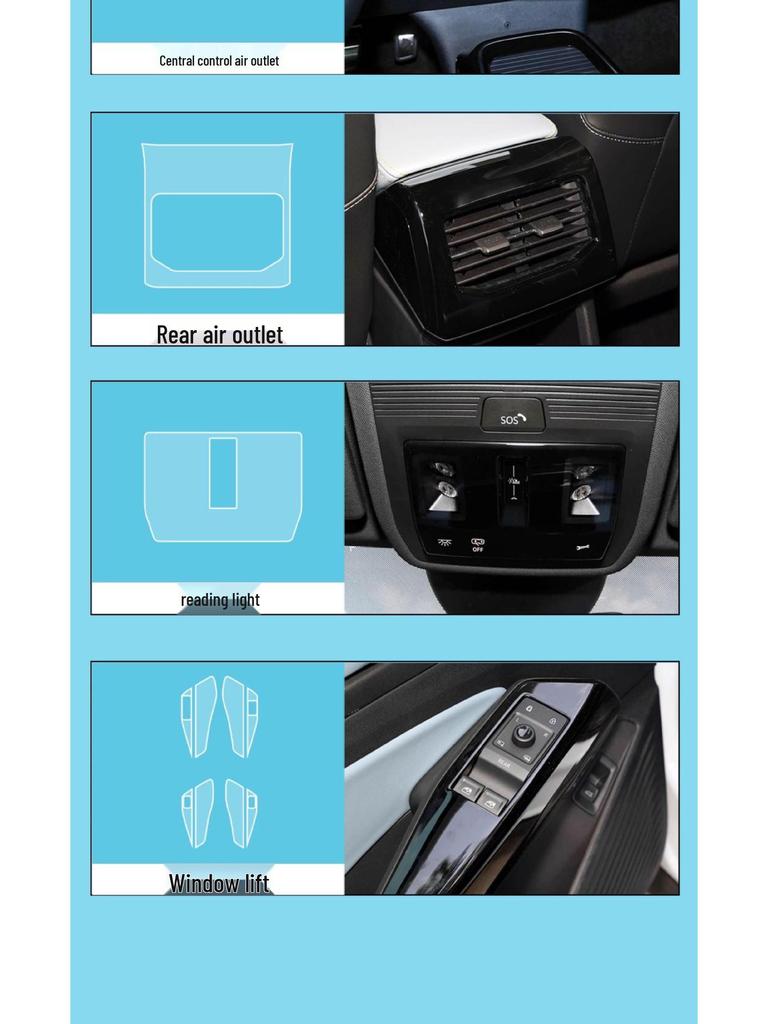 Volkswagen ID4 Crozz Schalthebel Aufkleber & Displayschutz für 26 Modelle