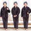 Zimní noční prádlo Babička oversized třívrstvá vycpaná bavlna vycpaná uvnitř norkový samet domácí oblečení matek