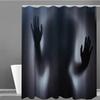 Scary Horror Bloody Splatter Shower Curtains Bathroom Accessories  Halloween Mold-Proof Art Deco Screen Handprint Bathroom Decor