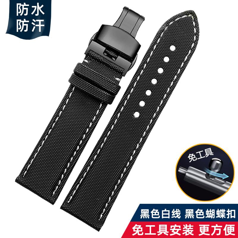 Schnellwechsel-Uhrenarmband Für MIDO Helmsman commander omega Tag Heuer Nylon Canvas Leder Wasserdicht Herren-Uhrenarmband 20mm 22mm