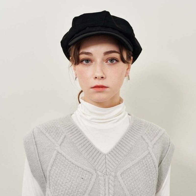 PLUNASTUDIO Classic Suede Beret_2Color