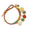 Comfortable Cotton Thread Bracelet Tibetan Bangle Five Way God of Wealth Handchain Stylish Wristband for Daily Wear