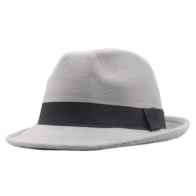 Spring and Autumn New Street Shooting Jazz Top Hat British Gentleman Retro Parent-Child Flat Top Trendy Hat Men's Warm Wool Hat