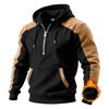 European Style Plush Velvet Hooded Sweatshirt - Double-Layer Suede Patchwork Warm Winter Jacket