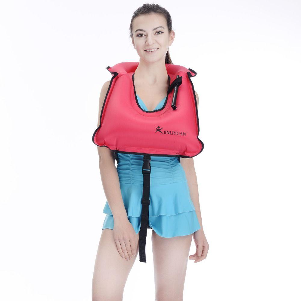 Diving Snorkeling Inflatable Swim Vest Inflatable Swim Life Saving Vest Swimming Jackets  Men Women