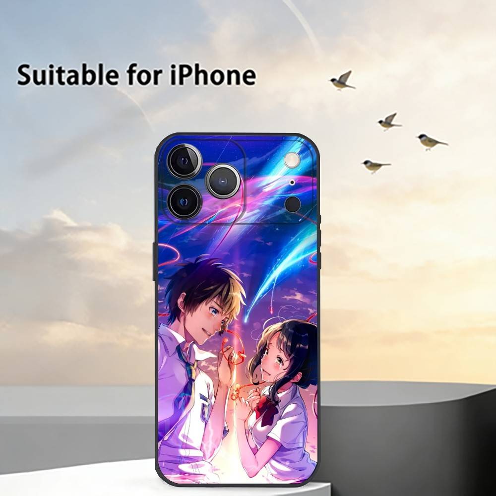 

Anima F-Film Your Name Phone Case For iPhone 17, 16,15,14,13,12,11 Plus,Pro Max, Others Soft Black Cover iPhone16