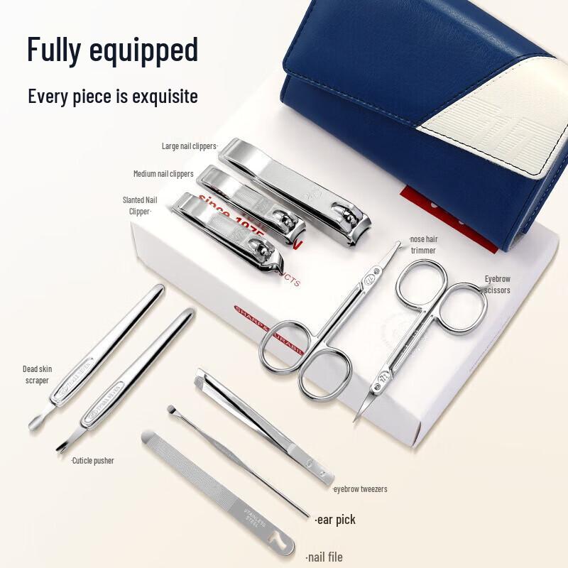 THREE SEVEN 10-Piece Nail Clipper & Grooming Kit