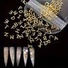 26pcs Letter Nail Art Decorations, Rhinestone Inlaid - Perfect Nail Accessories, Nail Supplies, Nail Charms For Women