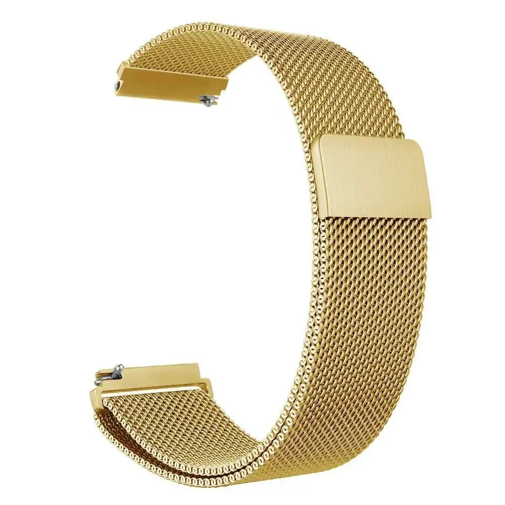 20/22mm Magnetic Milanese Strap for Samsung Galaxy Watch 7 6 5 4 40 44mm Gear S3 Stainless Steel Band for Huawei 4 GT3 Bracelet