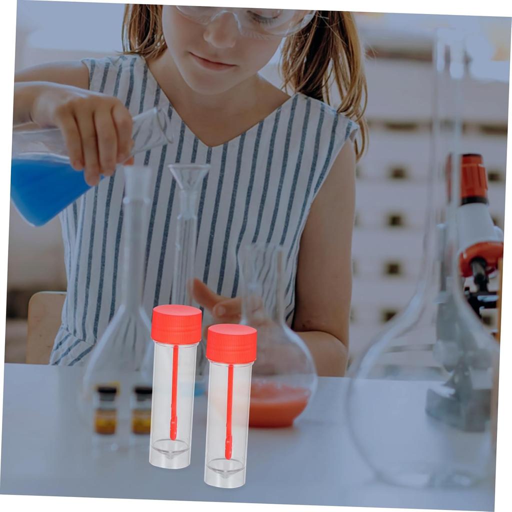 20Pcs Specimen Cups with Lids Fecal Sample Containers for Stool Testing Disposable Testing Cups for Laboratory Use