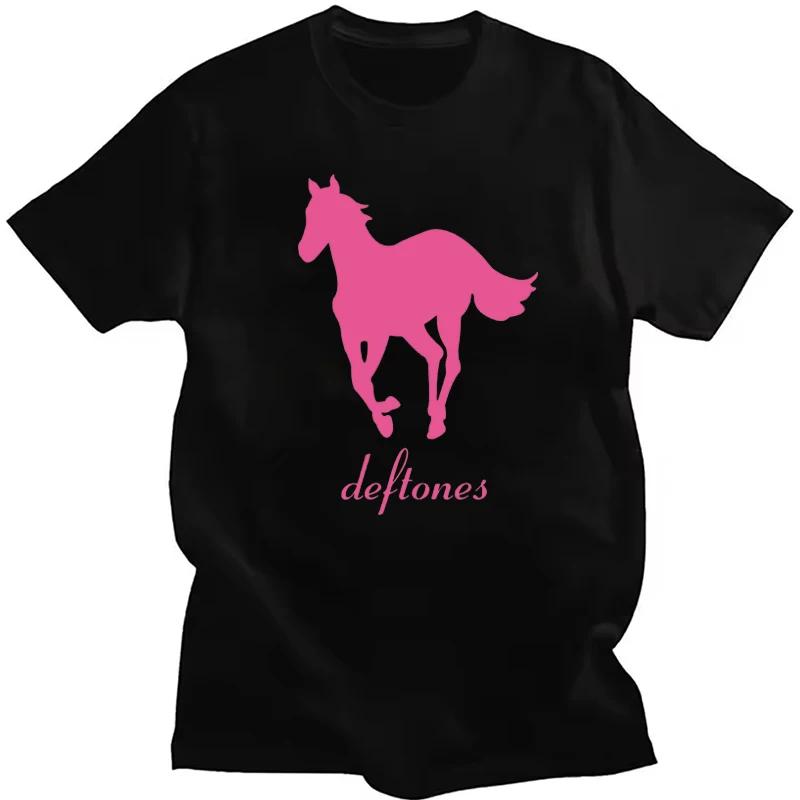 Deftones Rock Band Printed T-shirt Women Men Streetwear Y2K Short Sleeve Top Summer Vintage Retro Casual Loose O-Neck T-shirt