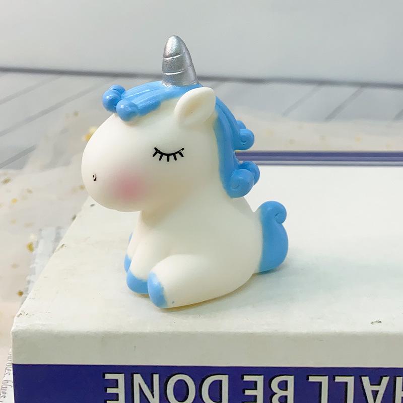 Clay Unicorn Rocking Horse & Rainbow Pegasus Cake Topper Ornament