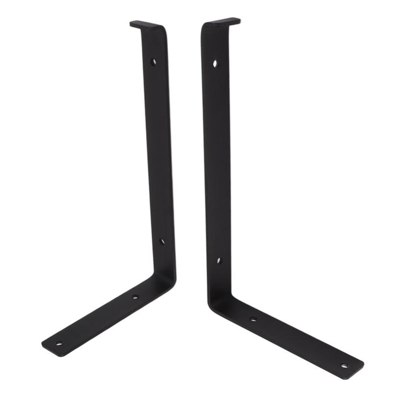 4Pcs L Shelf Brackets Strong Metal Easy Installation Strong Load Bearing Metal L Brackets For Family Office Garage 9.8in