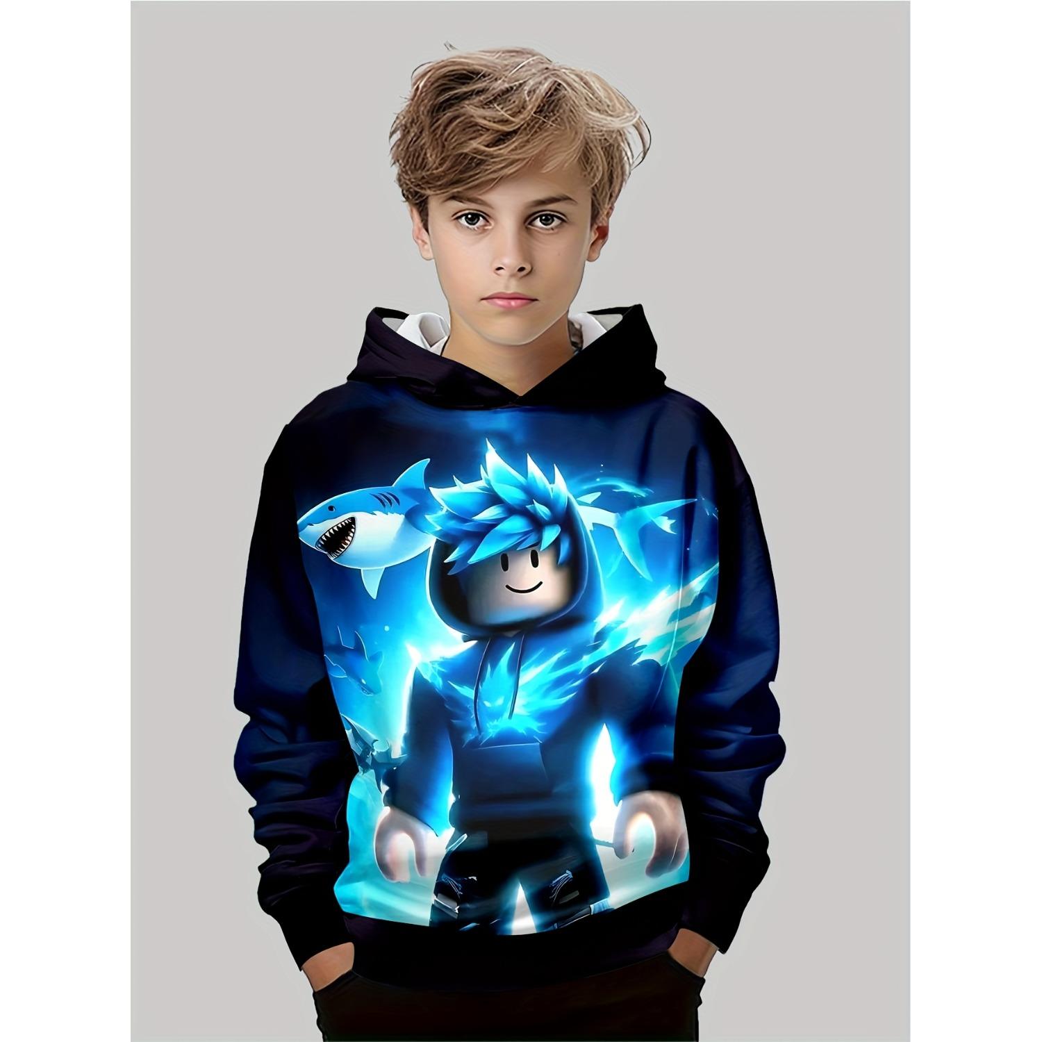 

Новая толстовка с капюшоном с 3D-принтом, модная толстовка с длинным рукавом и капюшоном, удобный пуловер для мальчиков и девочек, детская толстовка 13-14Y