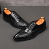 Tendenza Nuovi Uomini Punta Allacciatura Business Patchwork Misto Scarpe Basse Brogues Designer Scarpe per Ritorno a Casa Matrimonio