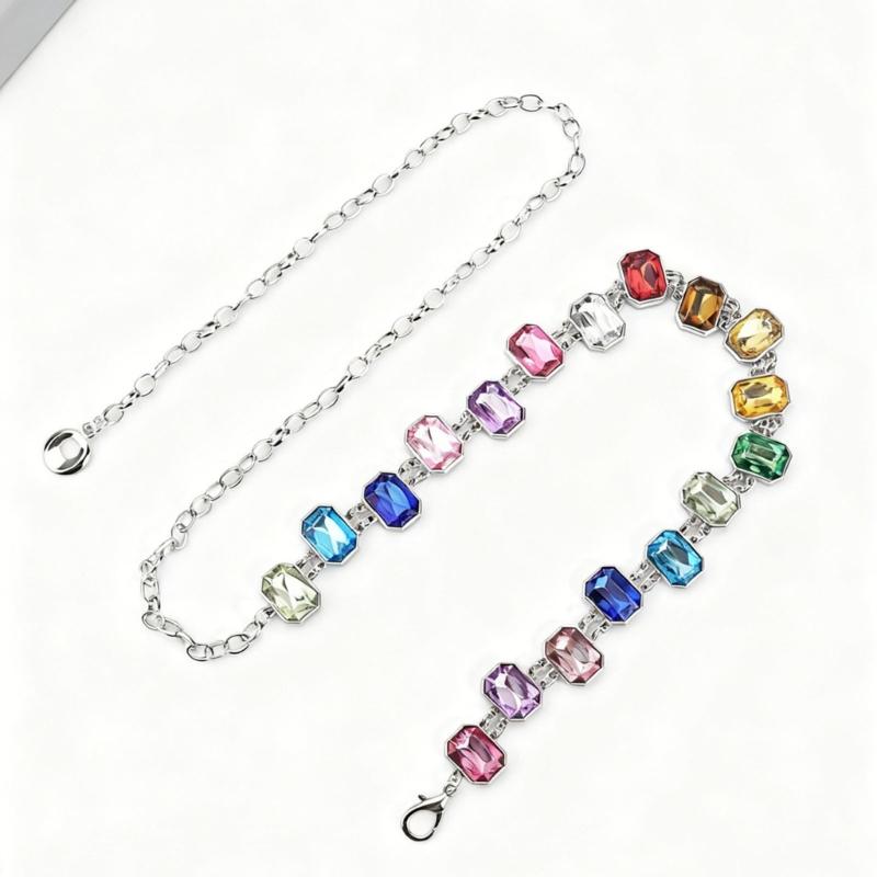 Colorful Waist Belt Stylish for Stage Dance Music Festival Jeans Dress Belt Body Jewelry Chain Belly Dance