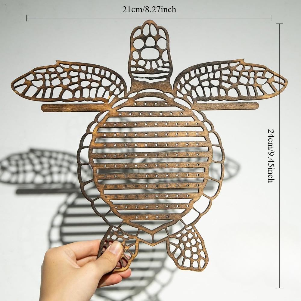 Stojan na šperky - Unikátní design želvy na náušnice, náhrdelníky a náramky - Nástěnný - Skvělý nápad na dárek - Roztomilá bytová dekorace