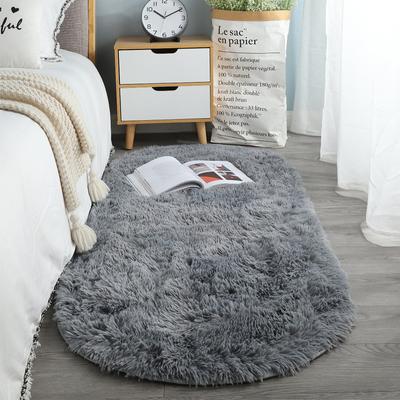 Soft Fluffy Carpets For Living Room Non -Slip Long Hair Oval Area Rugs For Bedroom Bedside Floor Mats Pets Kids