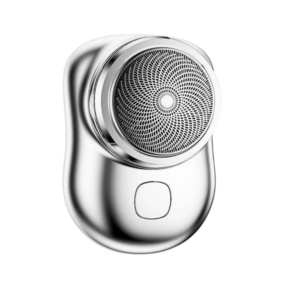 

Водостойкая мощная карманная электробритва для мужчин, мини-путешествия, перезаряжаемый станок для бритья лица, электрический бритвенный станок для бороды серебряный