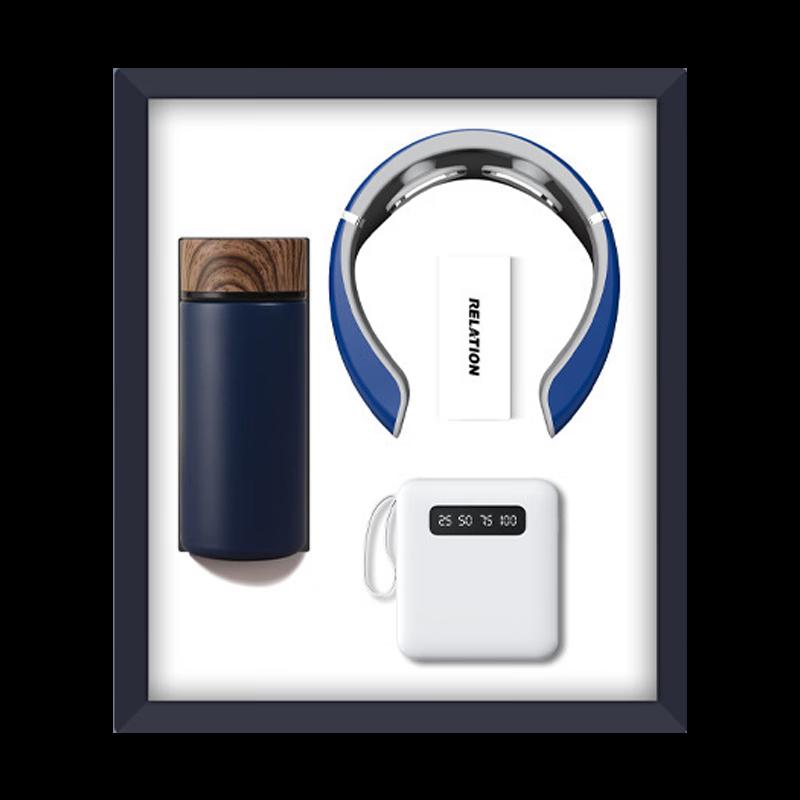 3-in-1 Smart Power Bank, Neck Massager & Thermos Gift Set