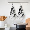2pcs/set Kitchen Towels Black white ethnic style bohemian styleHand Towels Christmas Decorations for Home Noel Dish Towels Gifts