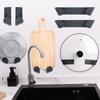 12-2x Topfdeckel-Organizer für Schranktür Verstellbare In-Schrank Topf- und Pfannendeckelhalter für Zuhause Wandmontage Topfdeckel-Organizer