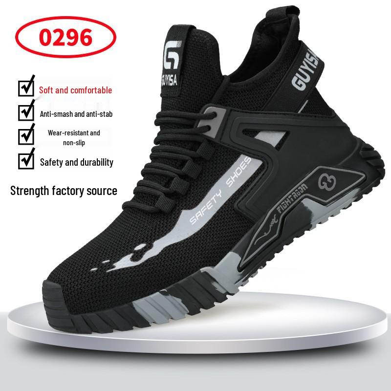 Men's Steel Toe Safety Shoes: Anti-Smash, Anti-Puncture, Wear-Resistant, All-Season Work Protection