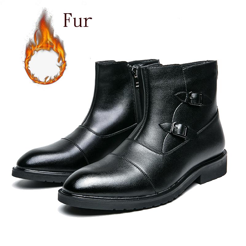 

Зимние новые роскошные брендовые мужские ботинки черные ботинки челси мужские деловые кожаные ботинки на толстой подошве с острым носком дизайнерская мужская обувь 45