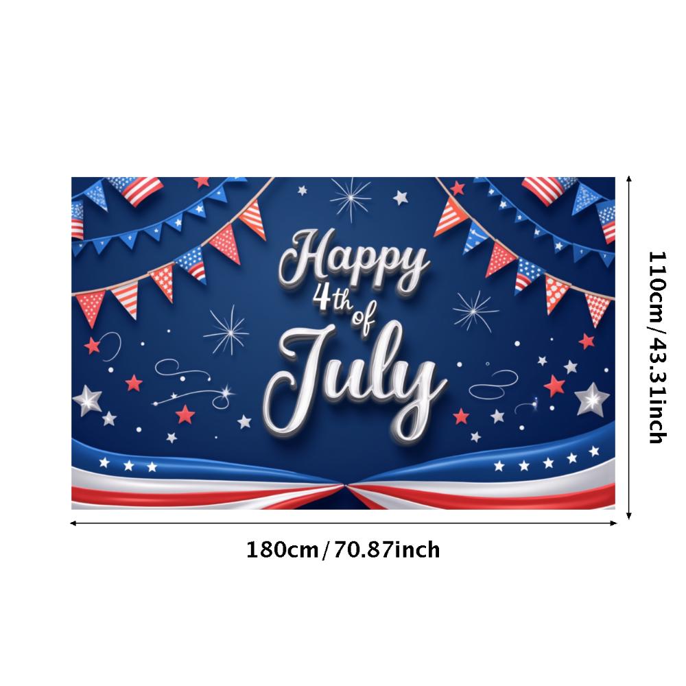 Flag Design American Flag Decor Star Patterns Independence Day Banner Vibrant Colors Decorative Bunting Party Banner
