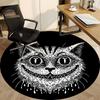 1pc Whiskers Whimsy Office Round Area Rug, Under Office Chairs Bedroom Living Room Home Decor, Room Deco, Available In Various Sizes
