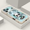 Blue Coat Panda Pattern Case For iPhone 17 Pro Max Funda Shockproof Bumper Cover For iPhone 16 Pro Max 15 14 13 12 11 Air 16E