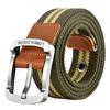 Fashion Canvas Waistband Adjustable Pin Buckles Design Waist Belt For Men Women Unisex Casual Jeans And Trousers