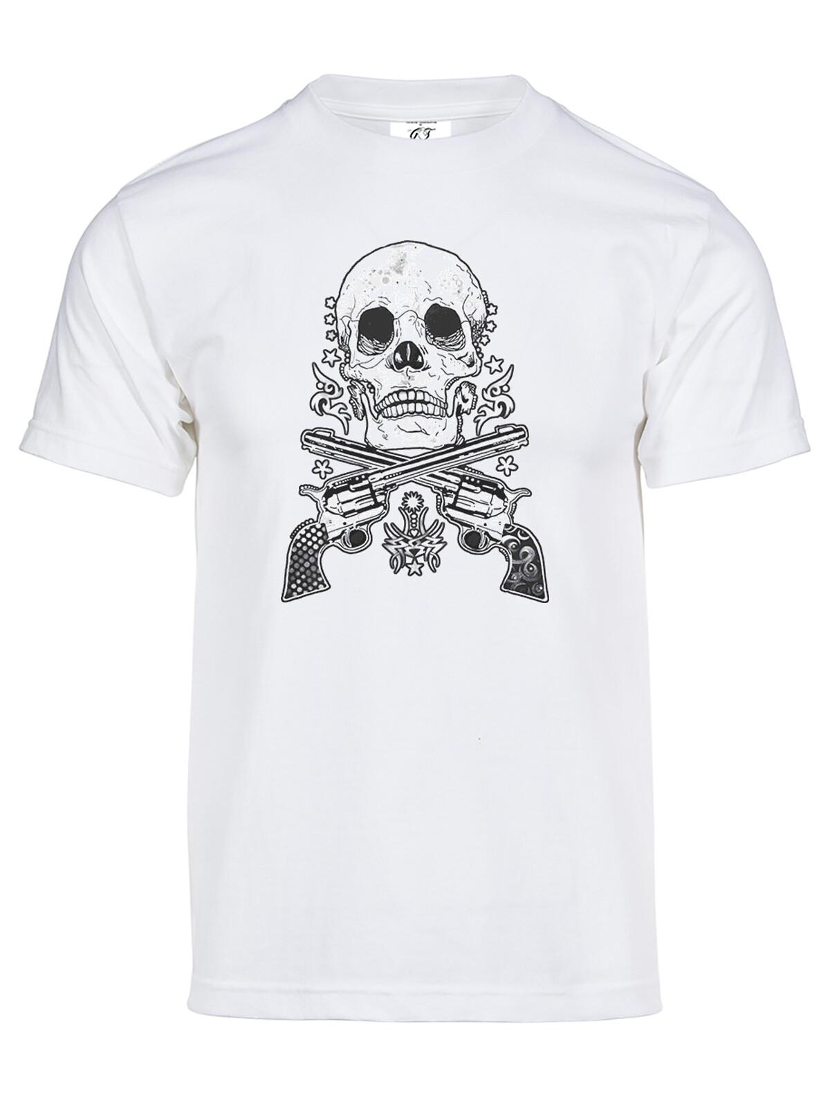 

Gravity Trading Mens Skull Pistols Solar Magic Changing Short-Sleeve T-Shirt - 5XL різнокольоровий