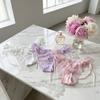 Mesh Ruffle Floral Bowknot Panties Bow Ribbon Underpants Lace Flower Transparent Briefs  Lady