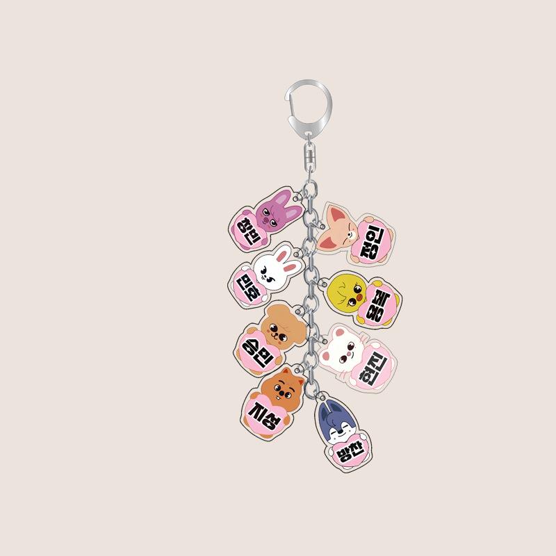 Stray Kids From South Korea Li Longfu Fang Can Minhao Han Zhicheng Jin Shengwen Keychain Hangstring Fan Gifts SKZOO Carry Mini Lightweight Portable